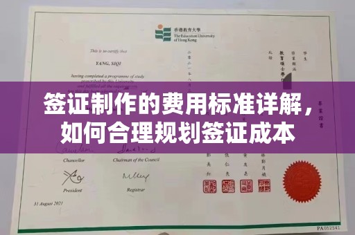 同心签证制作的费用标准详解，如何合理规划签证成本